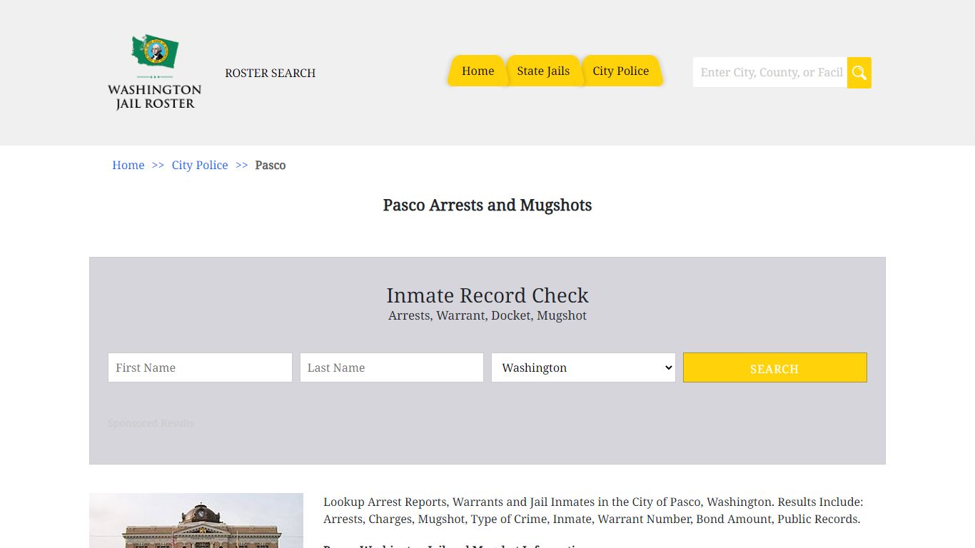 Pasco Arrests and Mugshots | Jail Roster Search